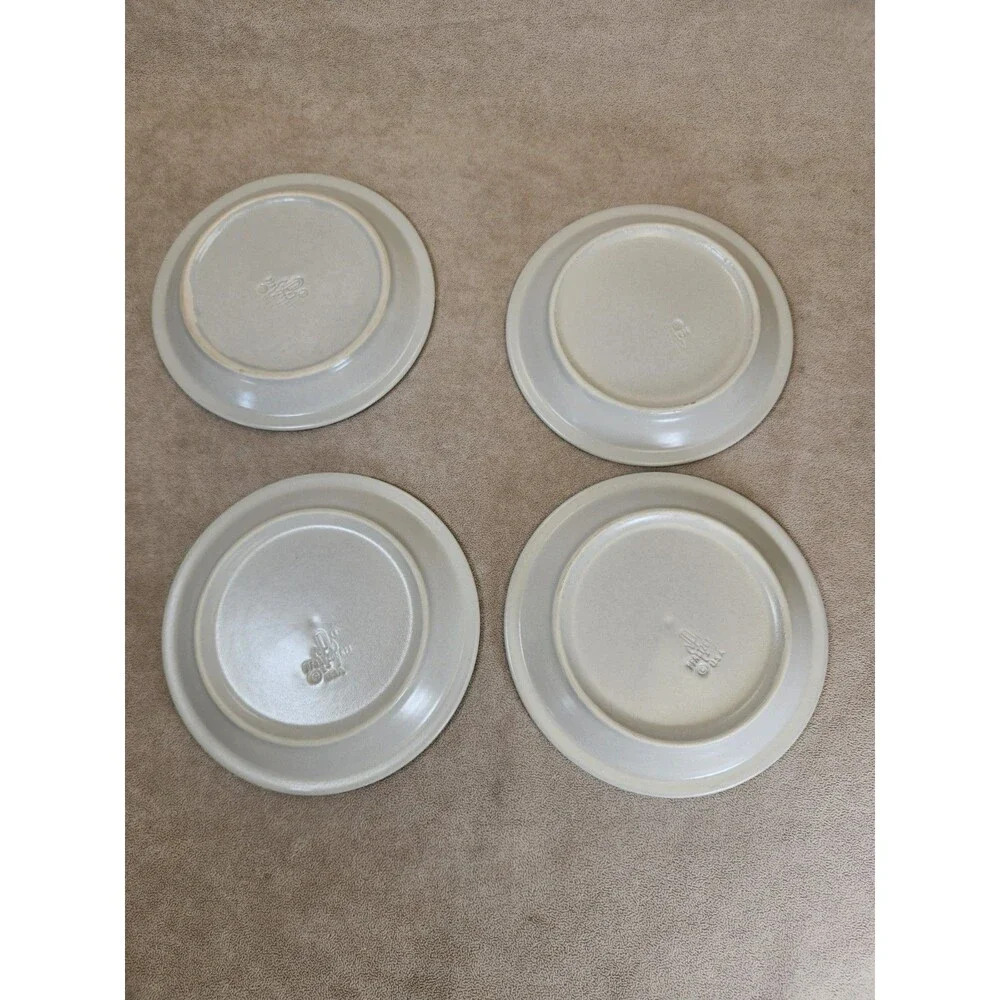 Set Of 4 Pfaltzgraff Yorktowne 6.75“ Salad Bread Dessert Plates Blue Floral USA